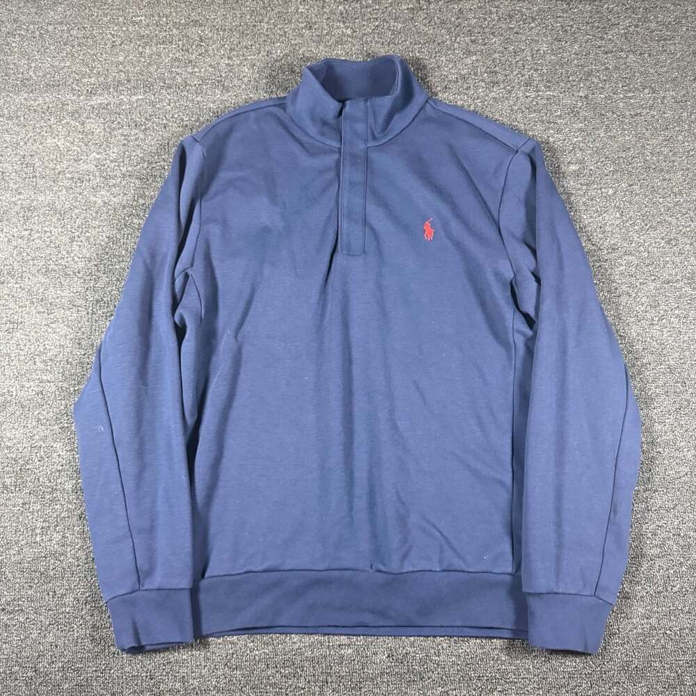 Polo Ralph Lauren Quarter Snap Pullover Size M Blue Sweatshirt